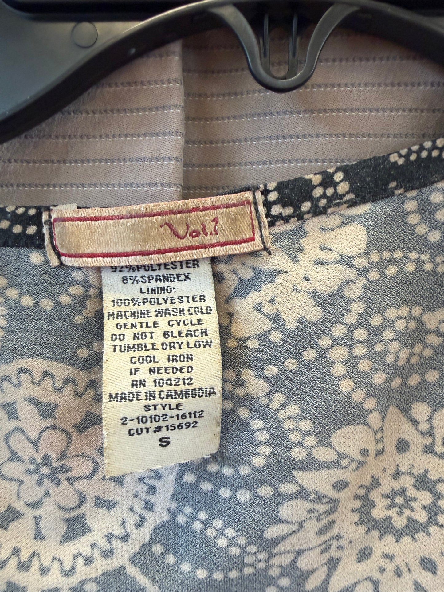 Brown & Black Lace Tank - S