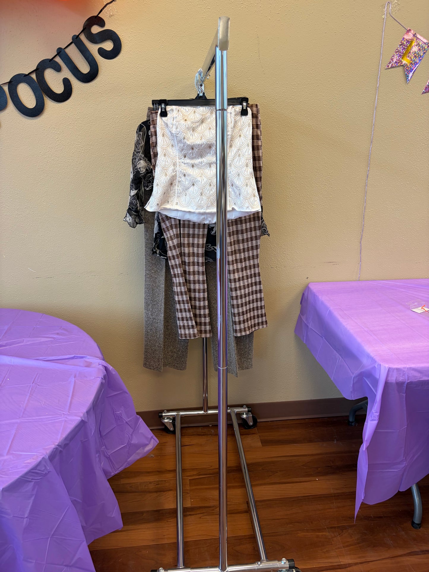 Brown Plaid Pants - Size 9