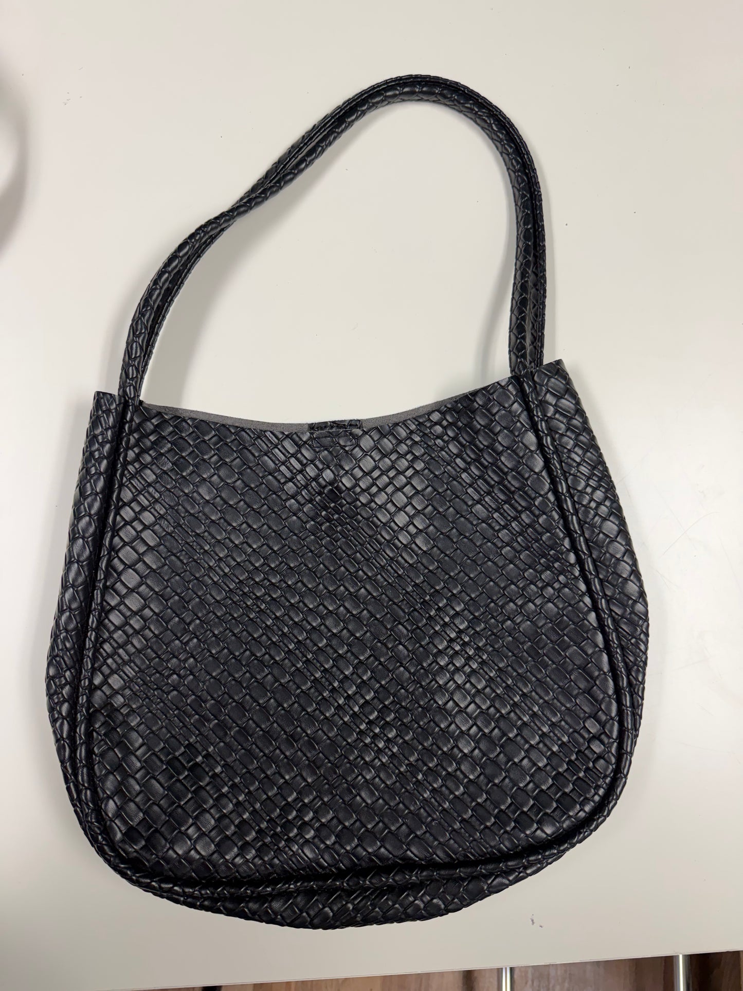 Black woven bag