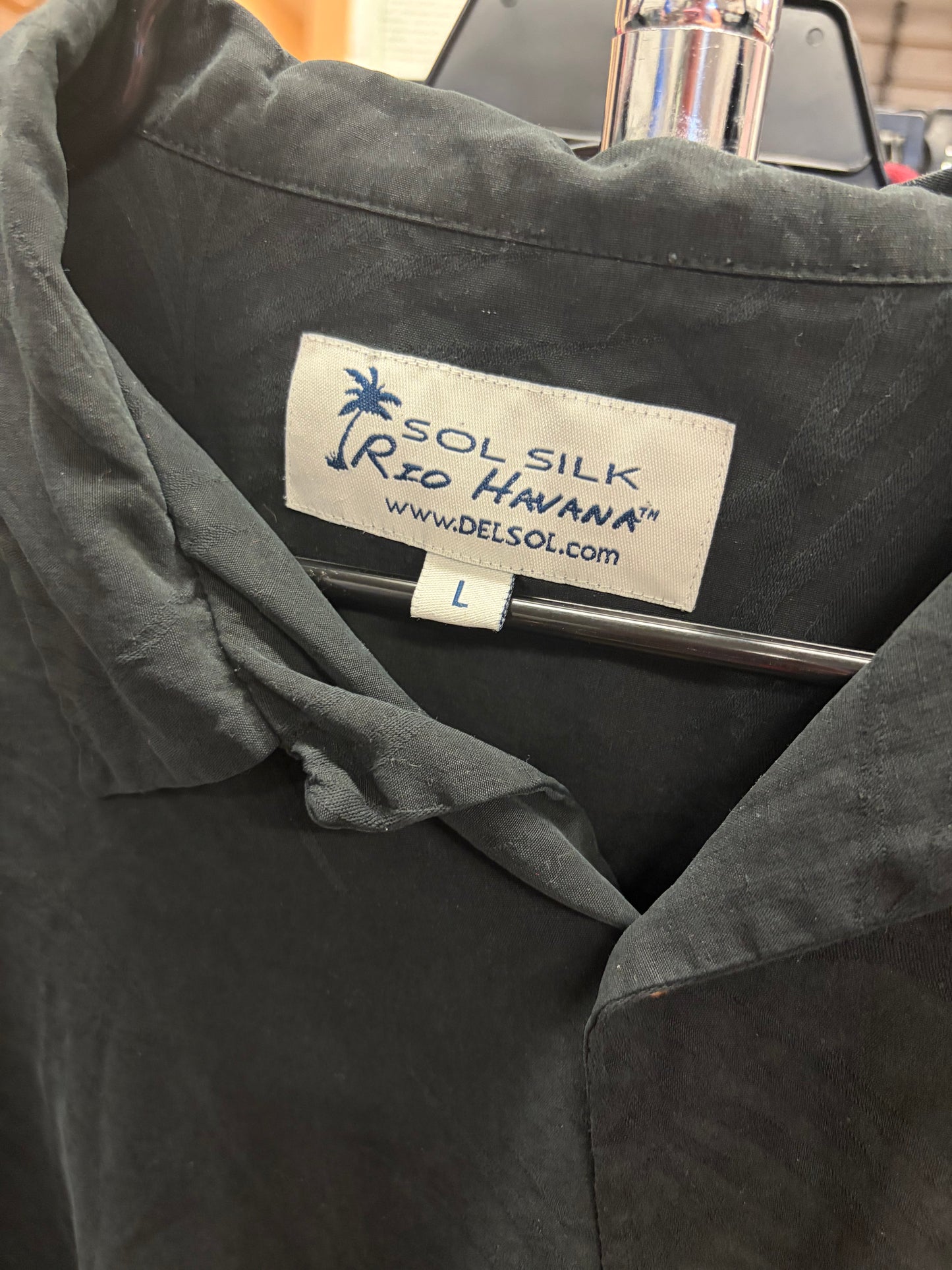 Rio Havana Silk Button Up- L