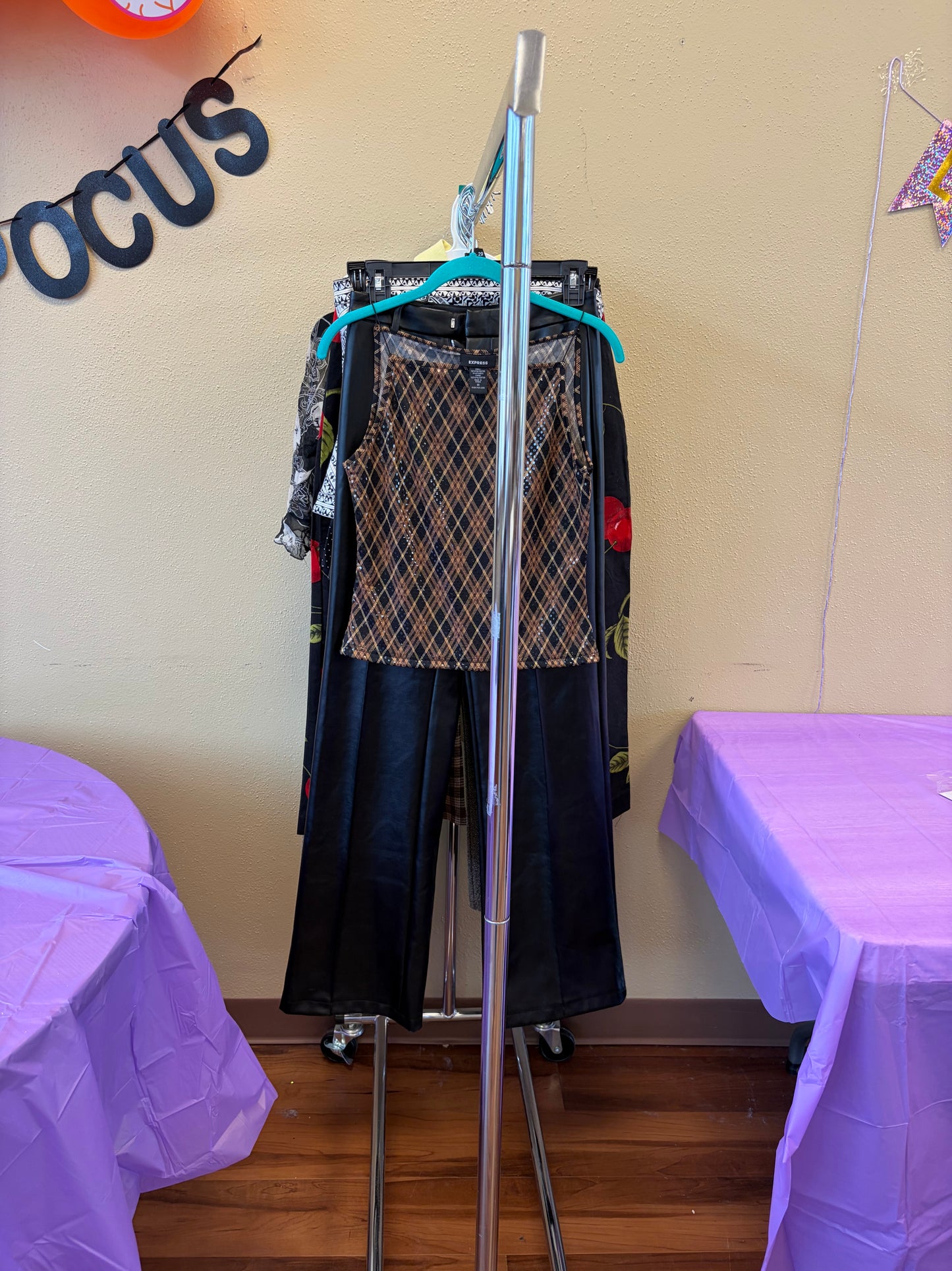 Express Brown Sequined Tank - M