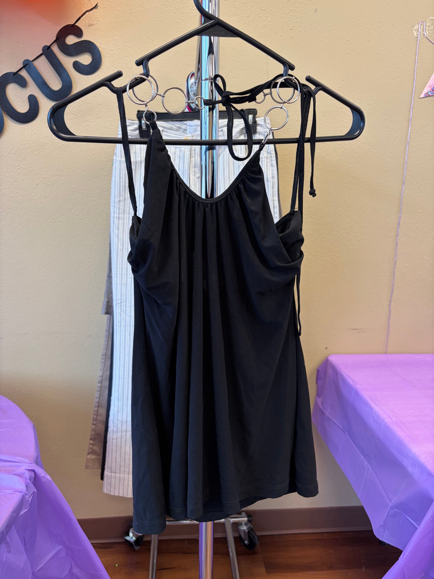 A'Gaci Too Black Y2K Tank - S