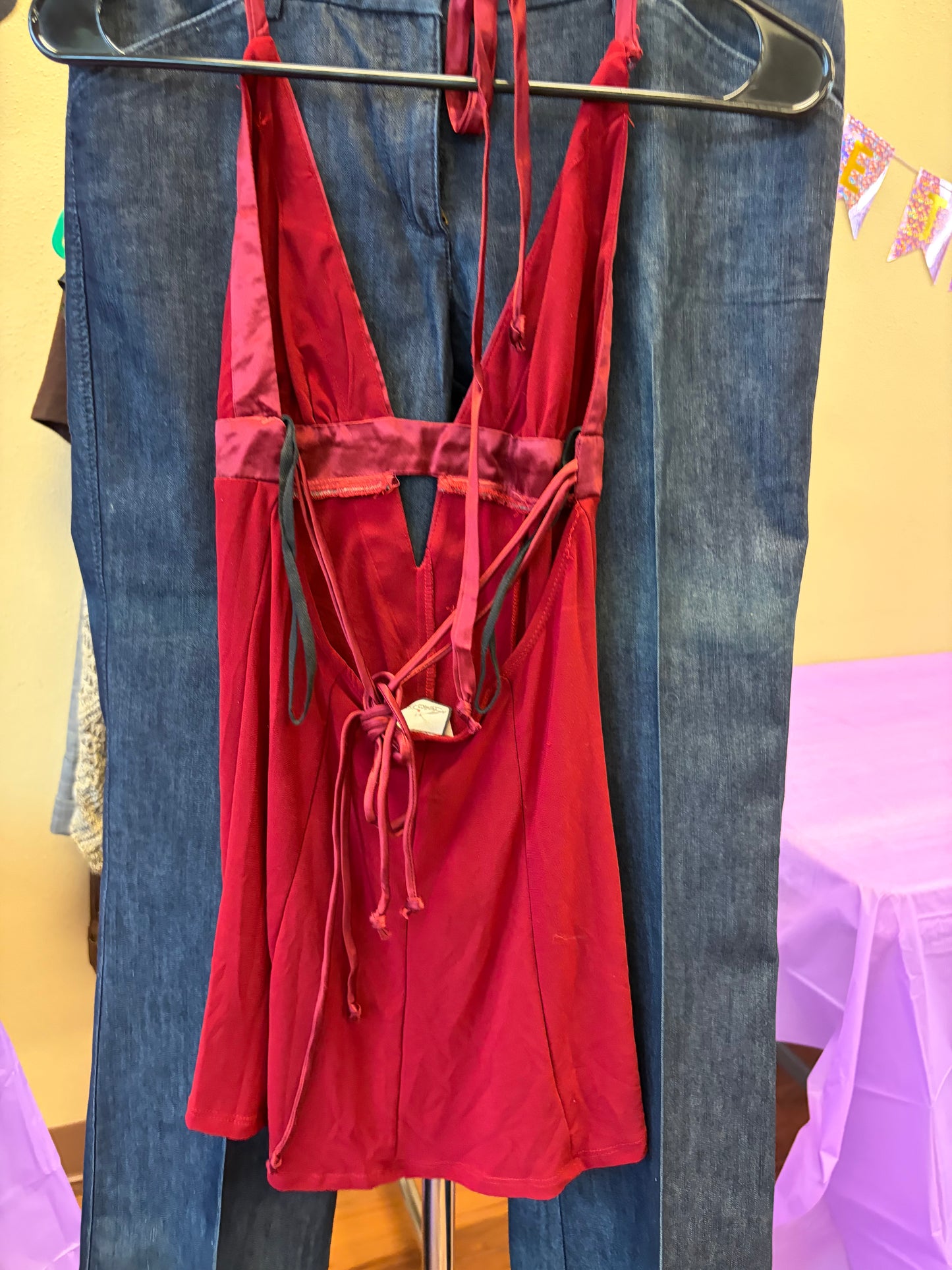 A'Gaci Red Halter Tank - S