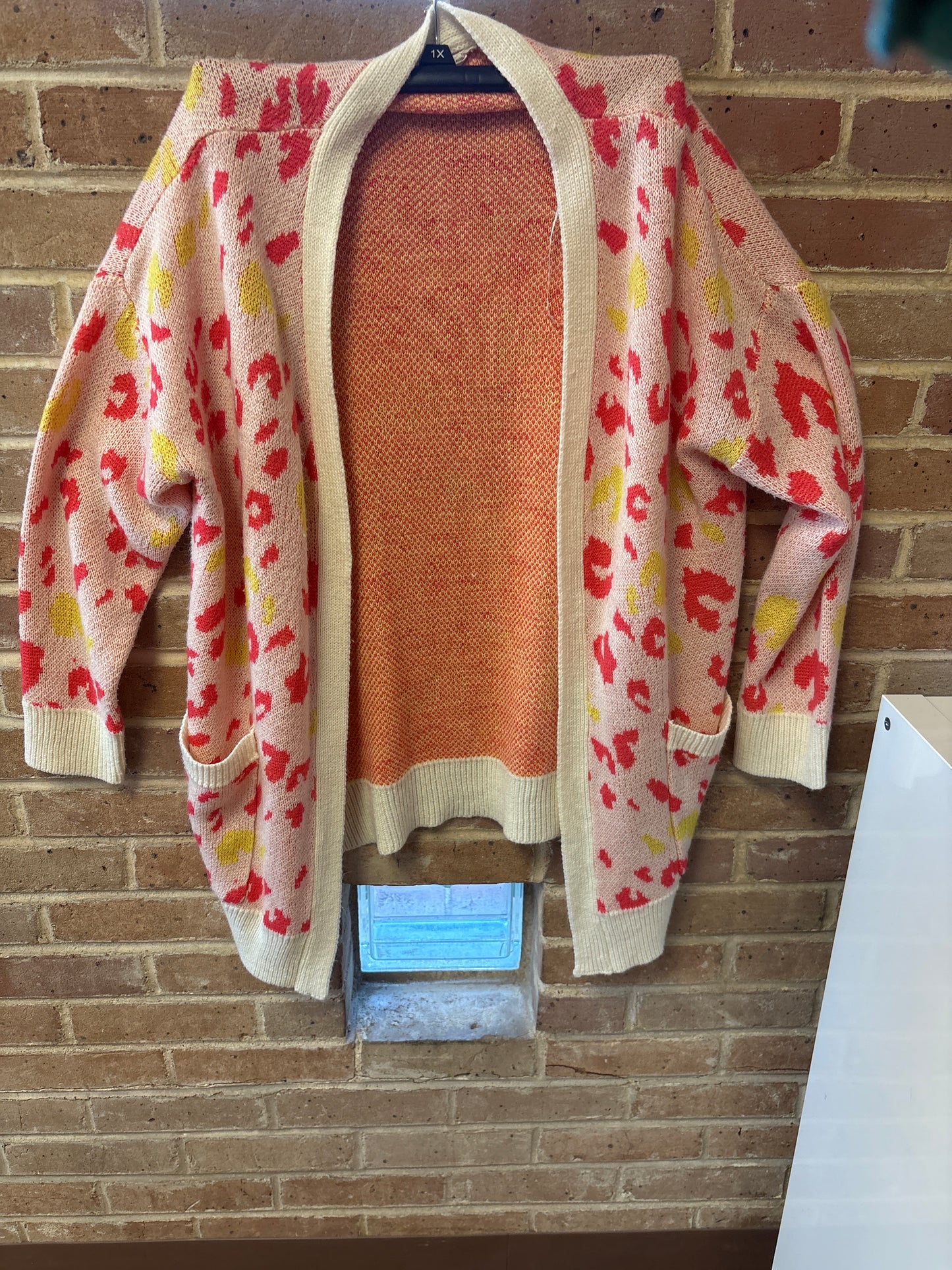Valentine’s Day Leopard Cardigan S (oversized fits like XL)
