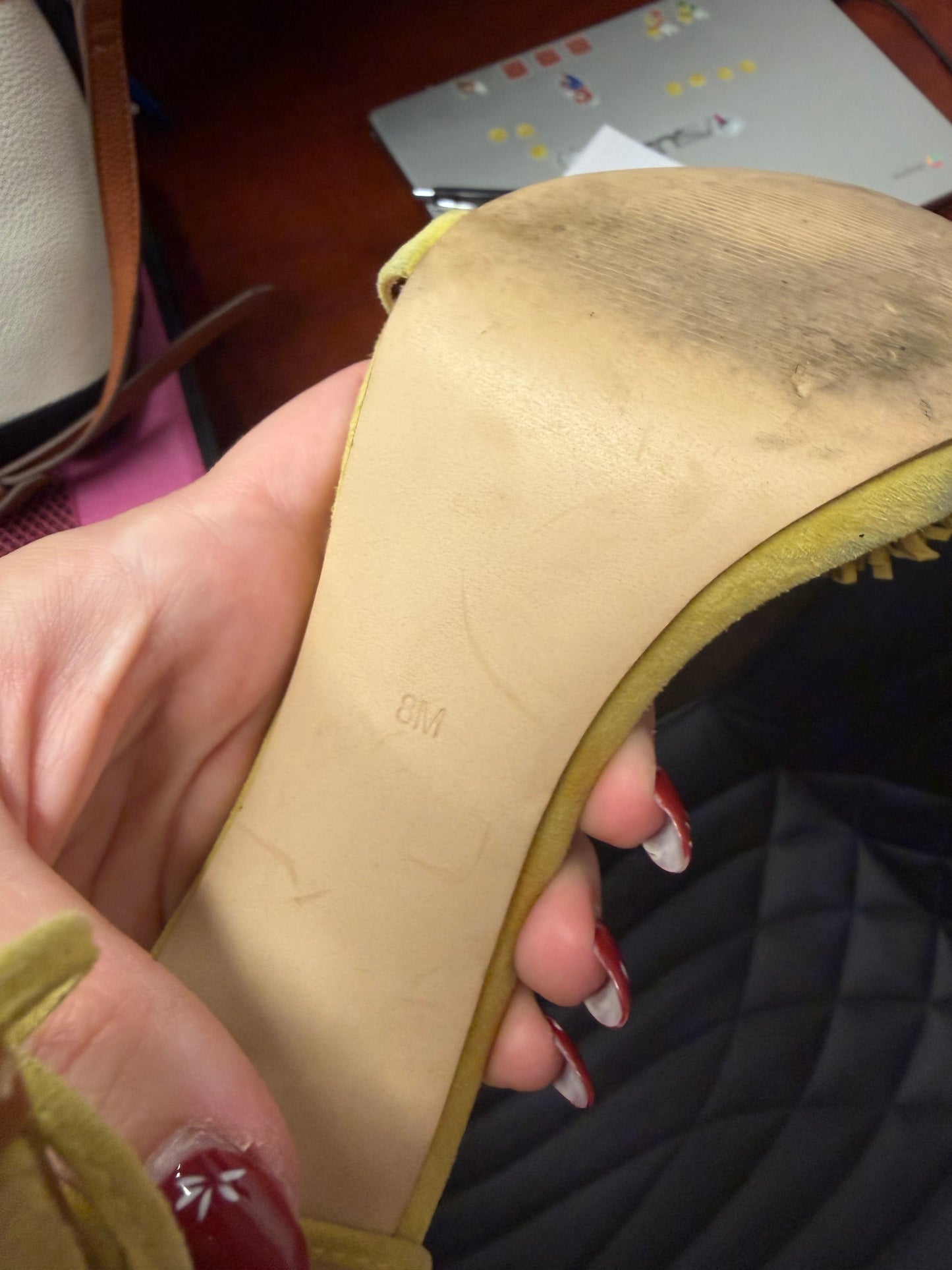 Steve Madden Electric Lime Pom Heels-8M