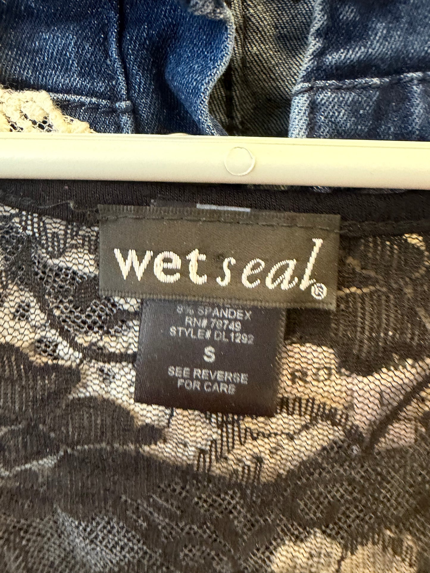 Wet Seal Lacy Black Tank - S