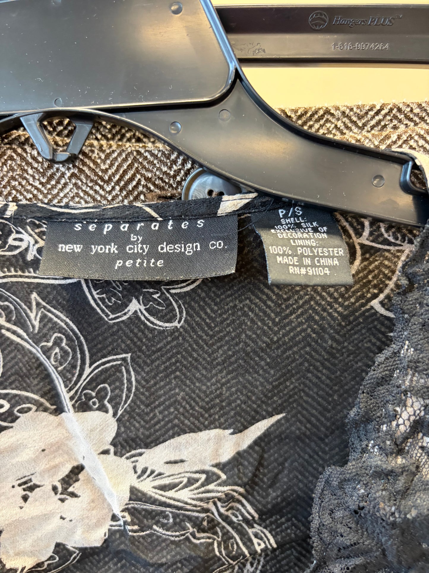 Black Flower Tank & Cover - S