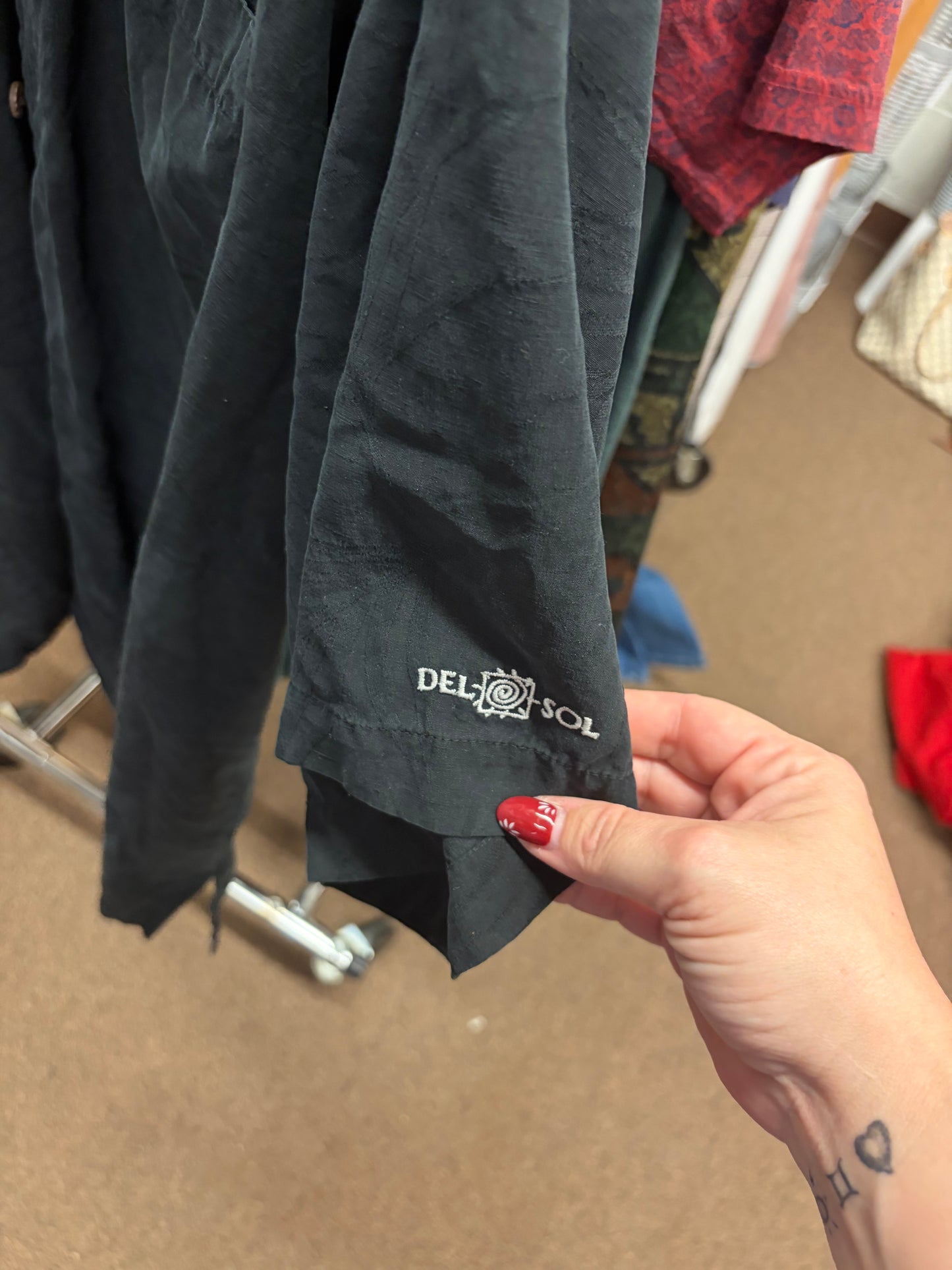 Rio Havana Silk Button Up- L