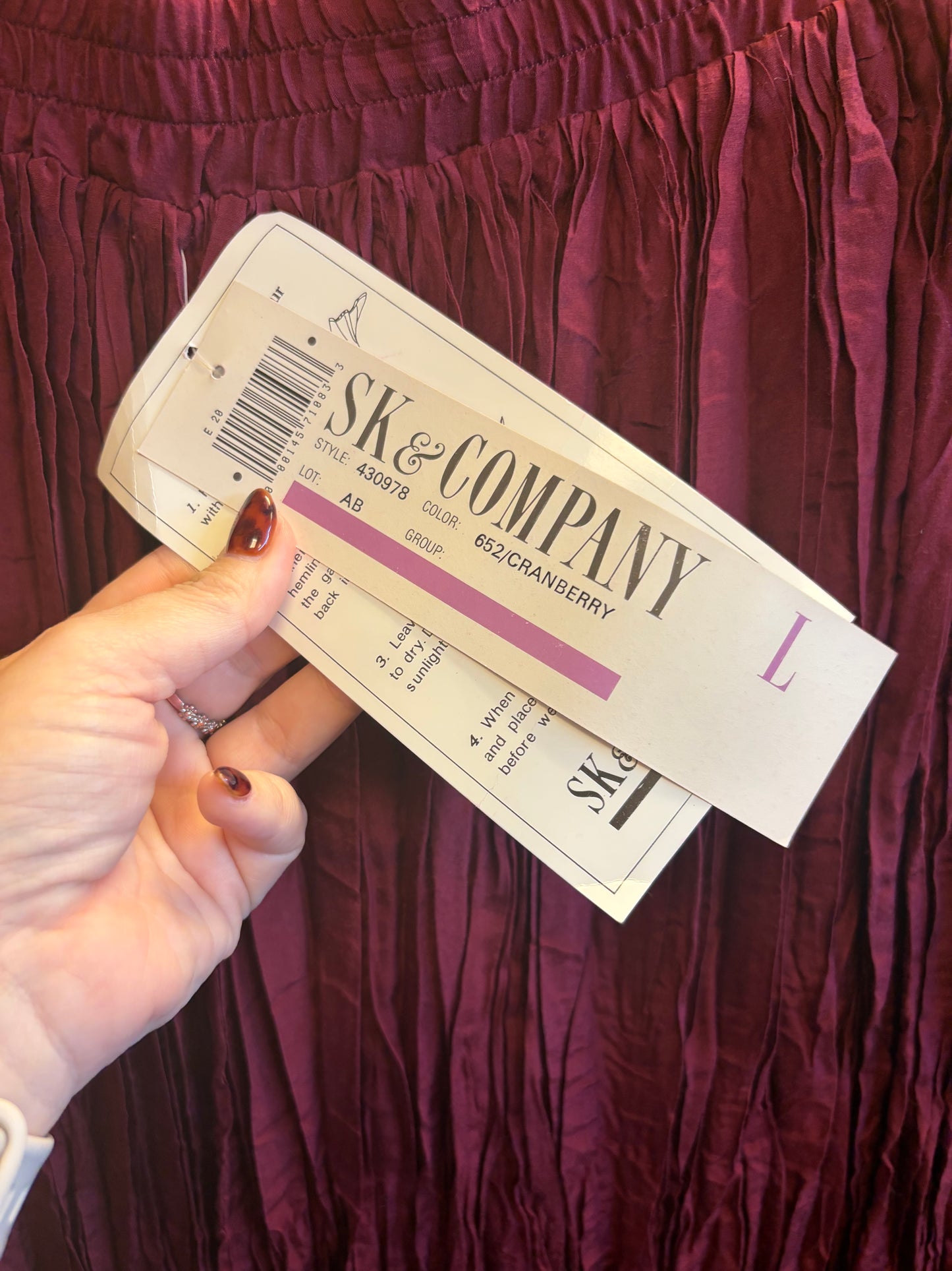 Vintage Crepe Skirt NWT!-L