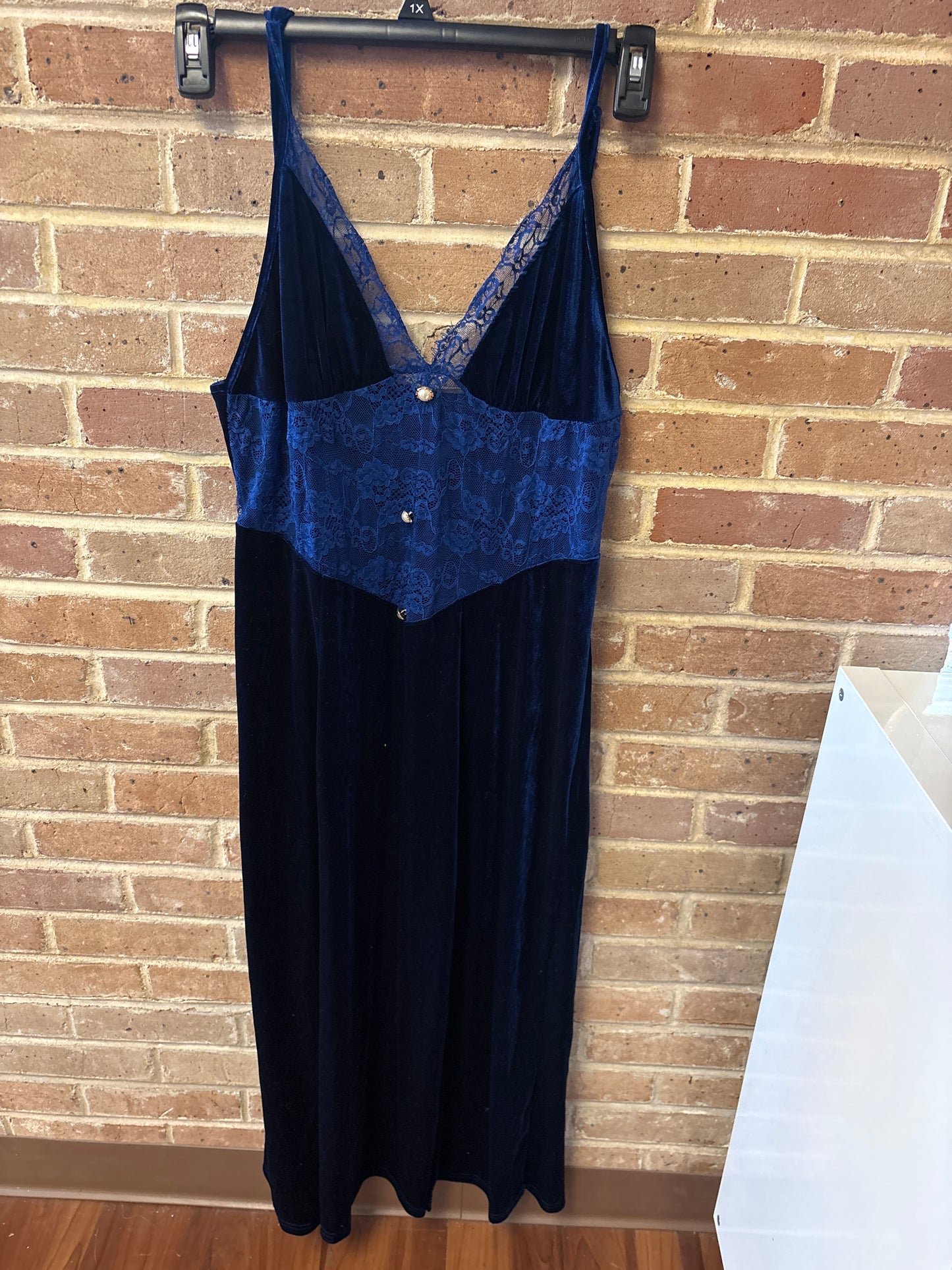 Valentine’s Day Blue Velvet Dress XL