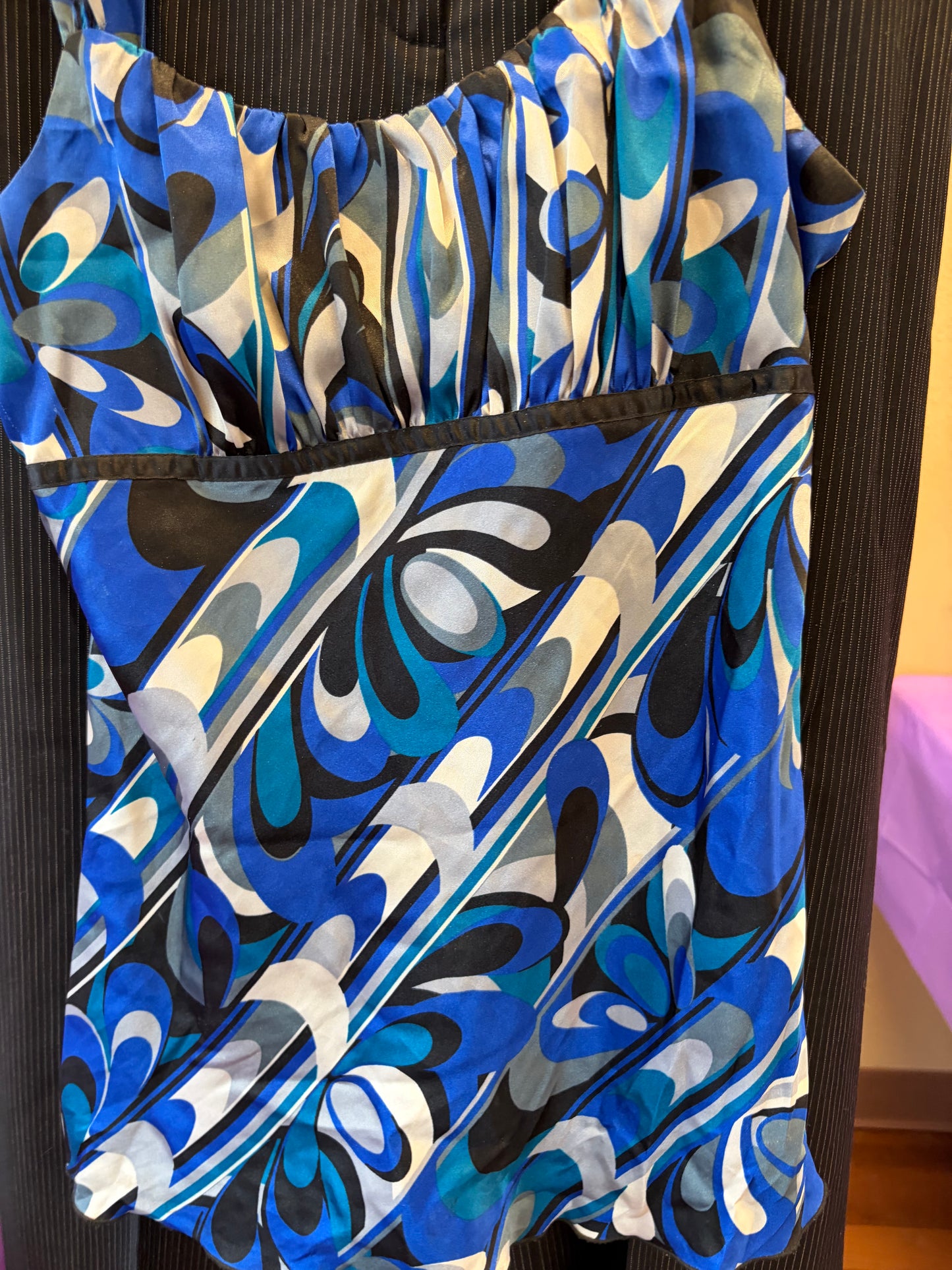 Blue Y2K Dressy Tank - S