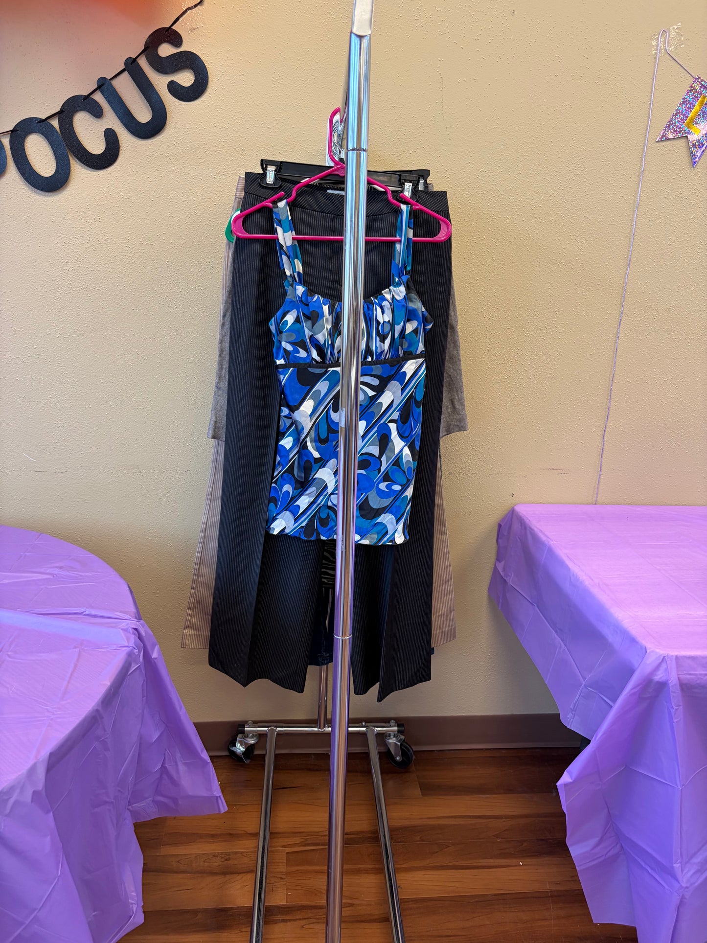 Blue Y2K Dressy Tank - S