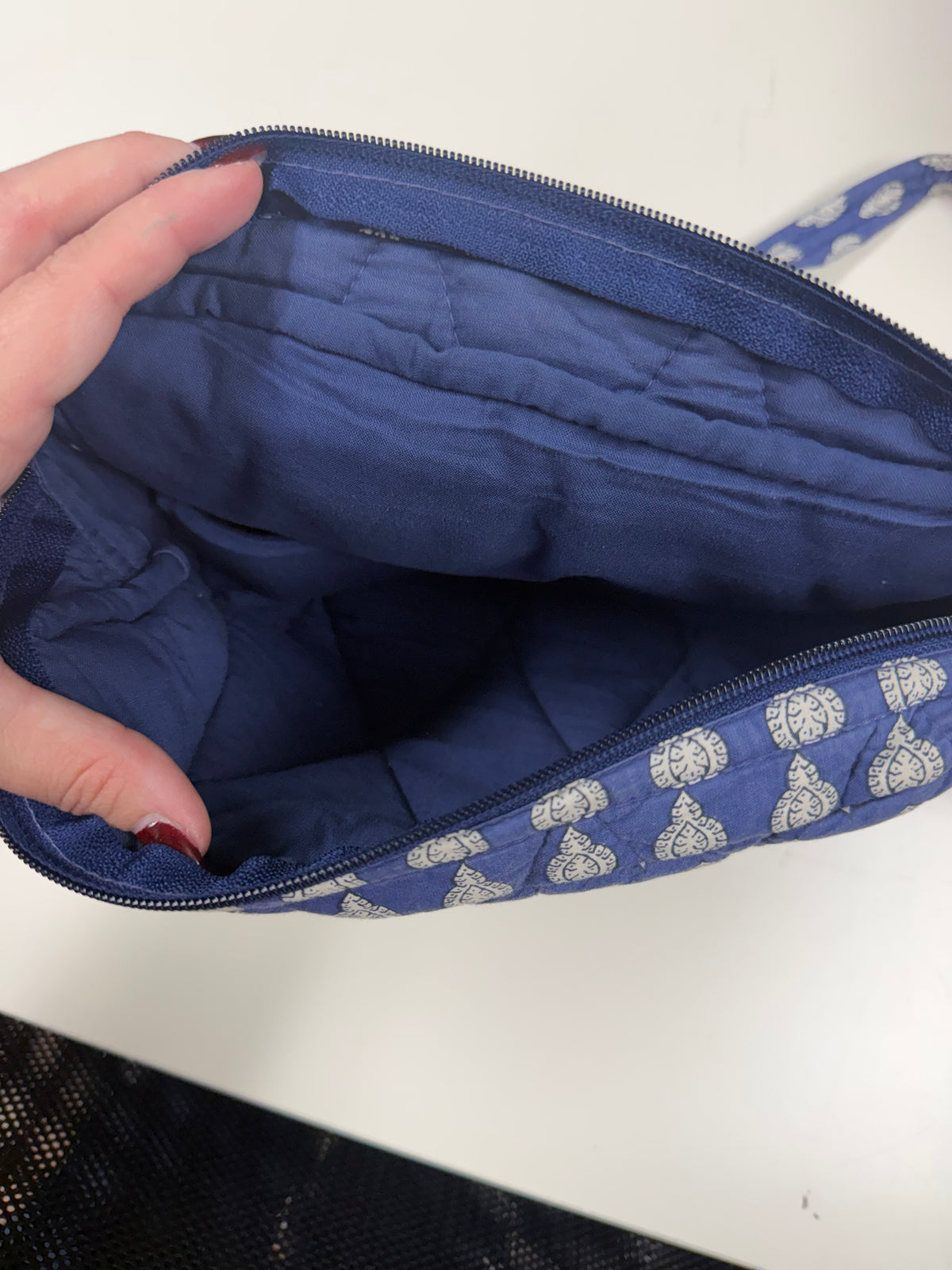 Quilted blue crossbody