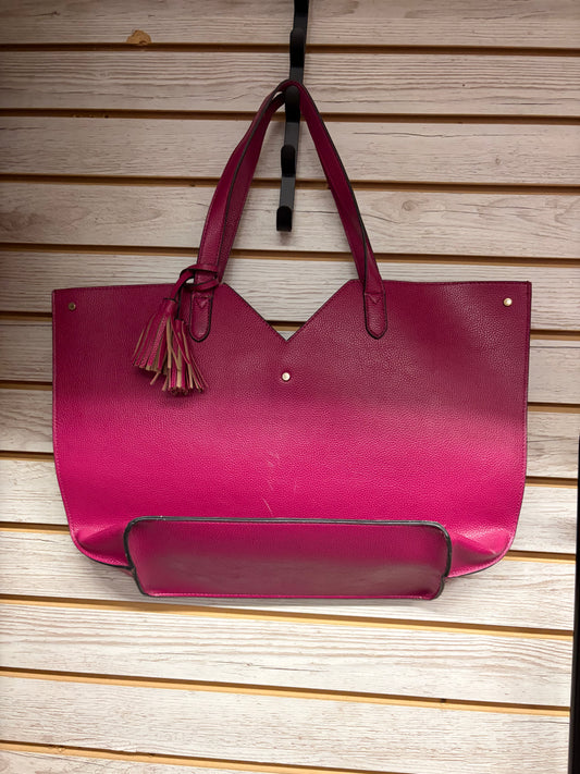 Neiman Marcus Fuchsia Double Tassle Tote