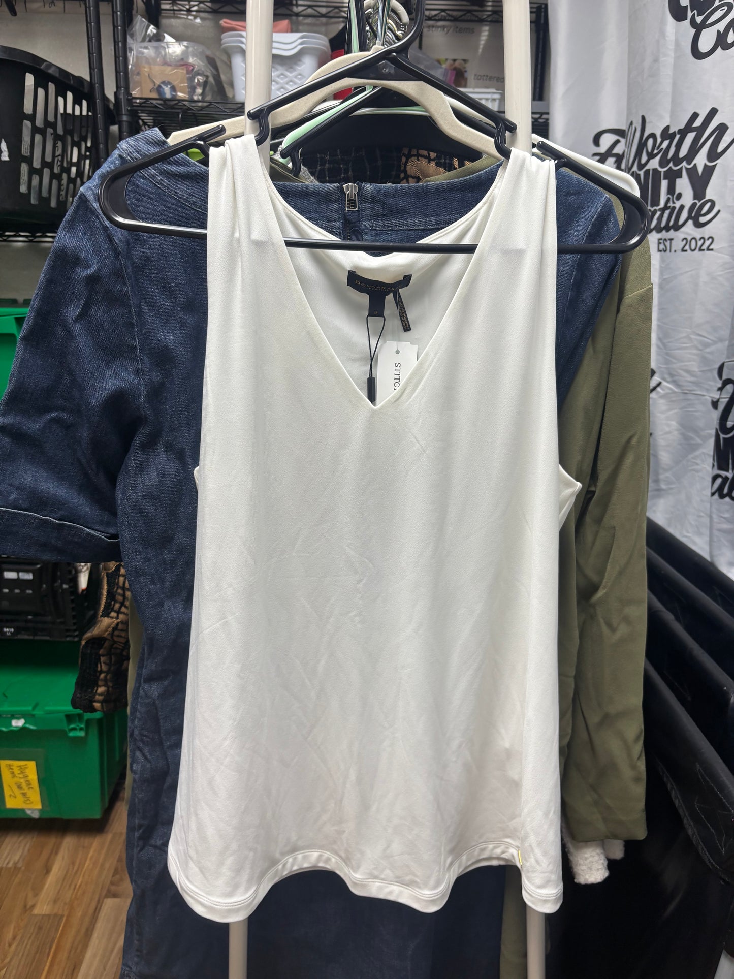 Donna Karan White Tank- M