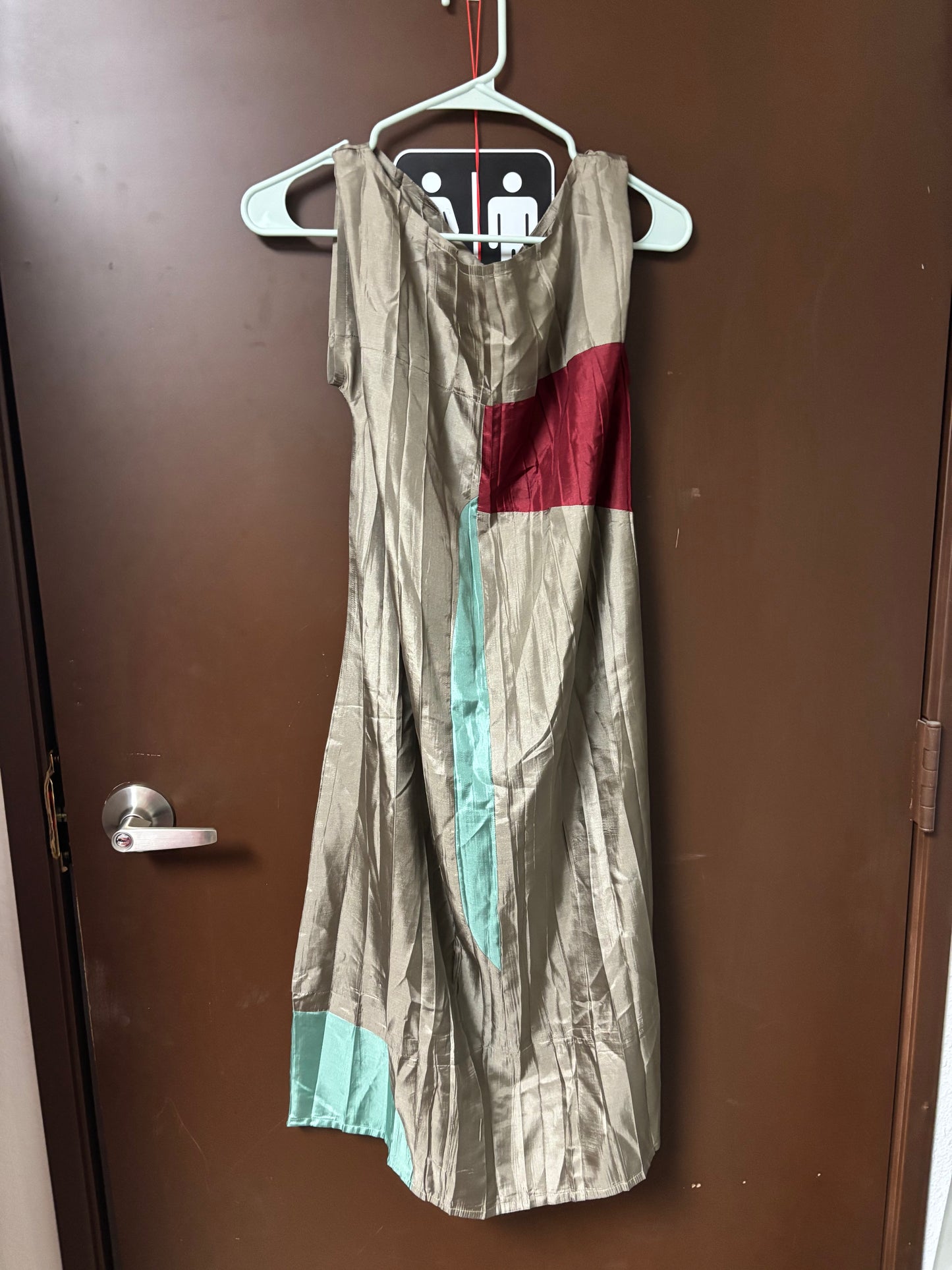 Retro Color Block Dress- M