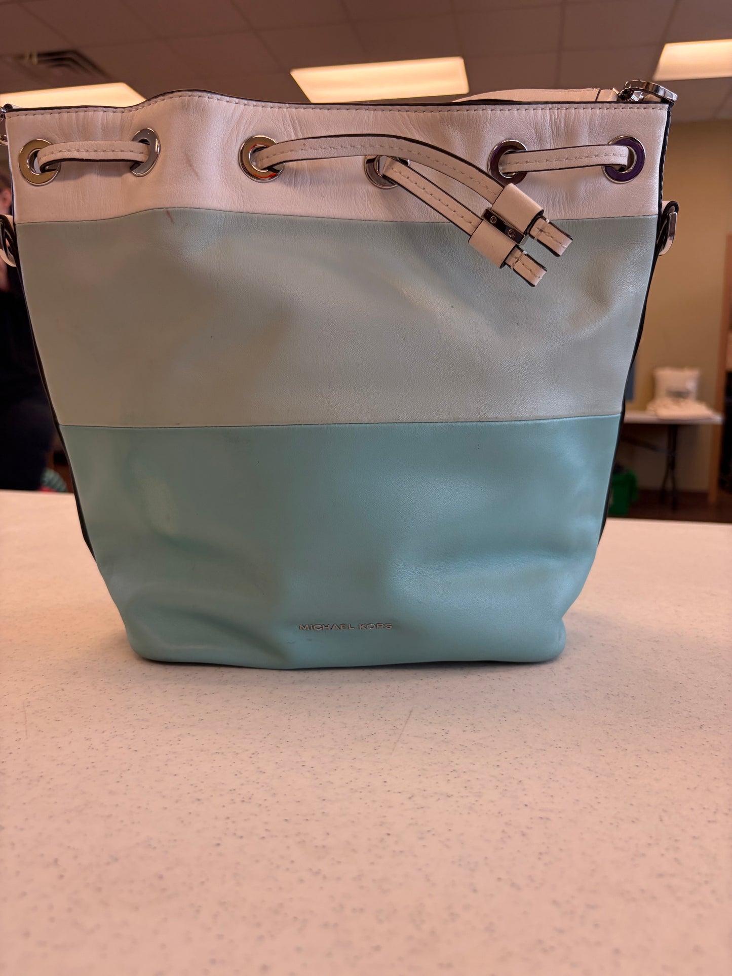 Michael Kors Blue Bucket Bag