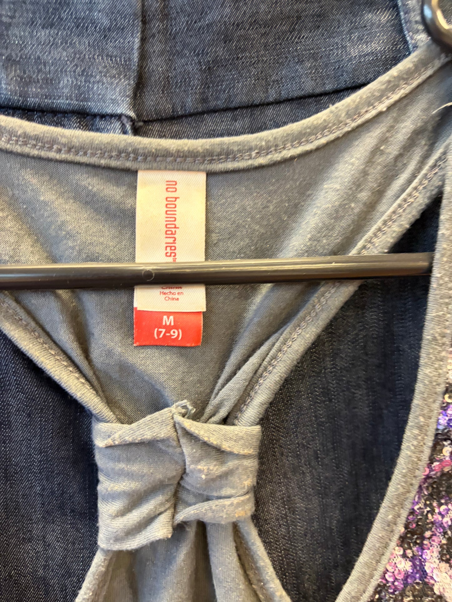 Purple Sequined Cheetah Tank - M