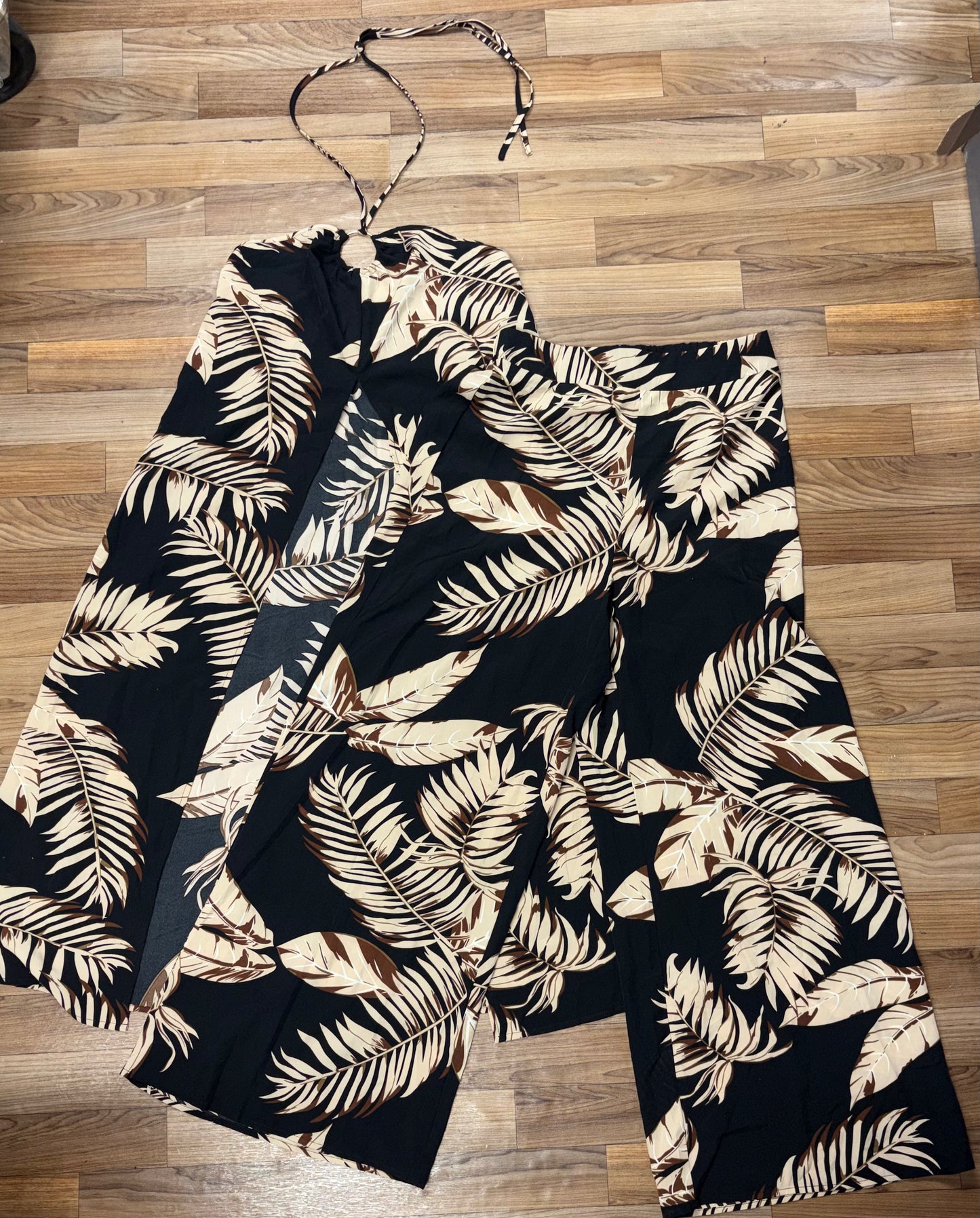 Black Palm Leaves Set Sz M