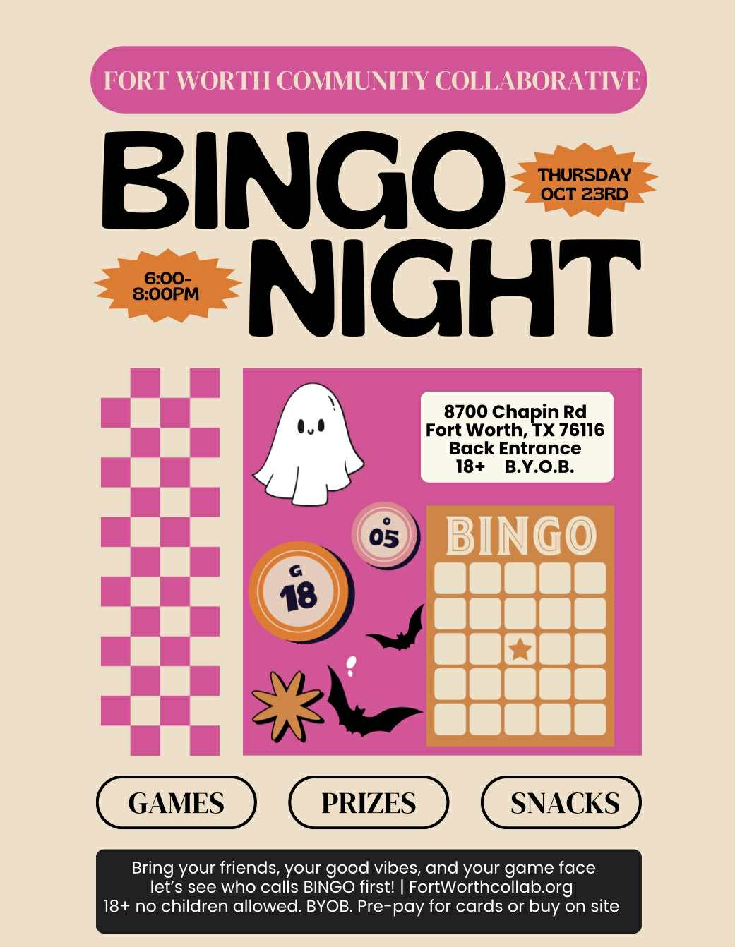 BINGO NIGHT- 10/23