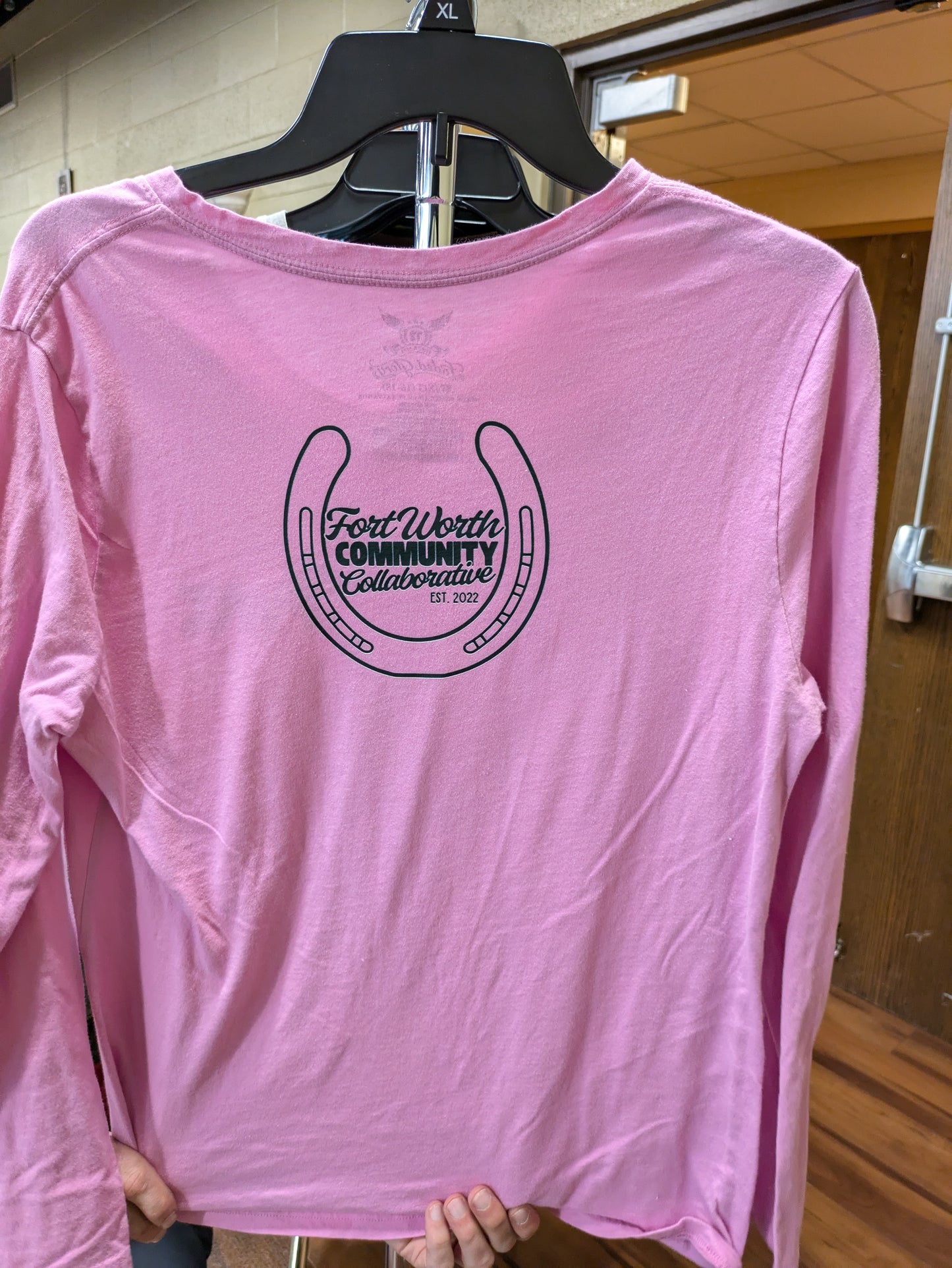 FWCC MERCH: Women's Pink long sleeve XL