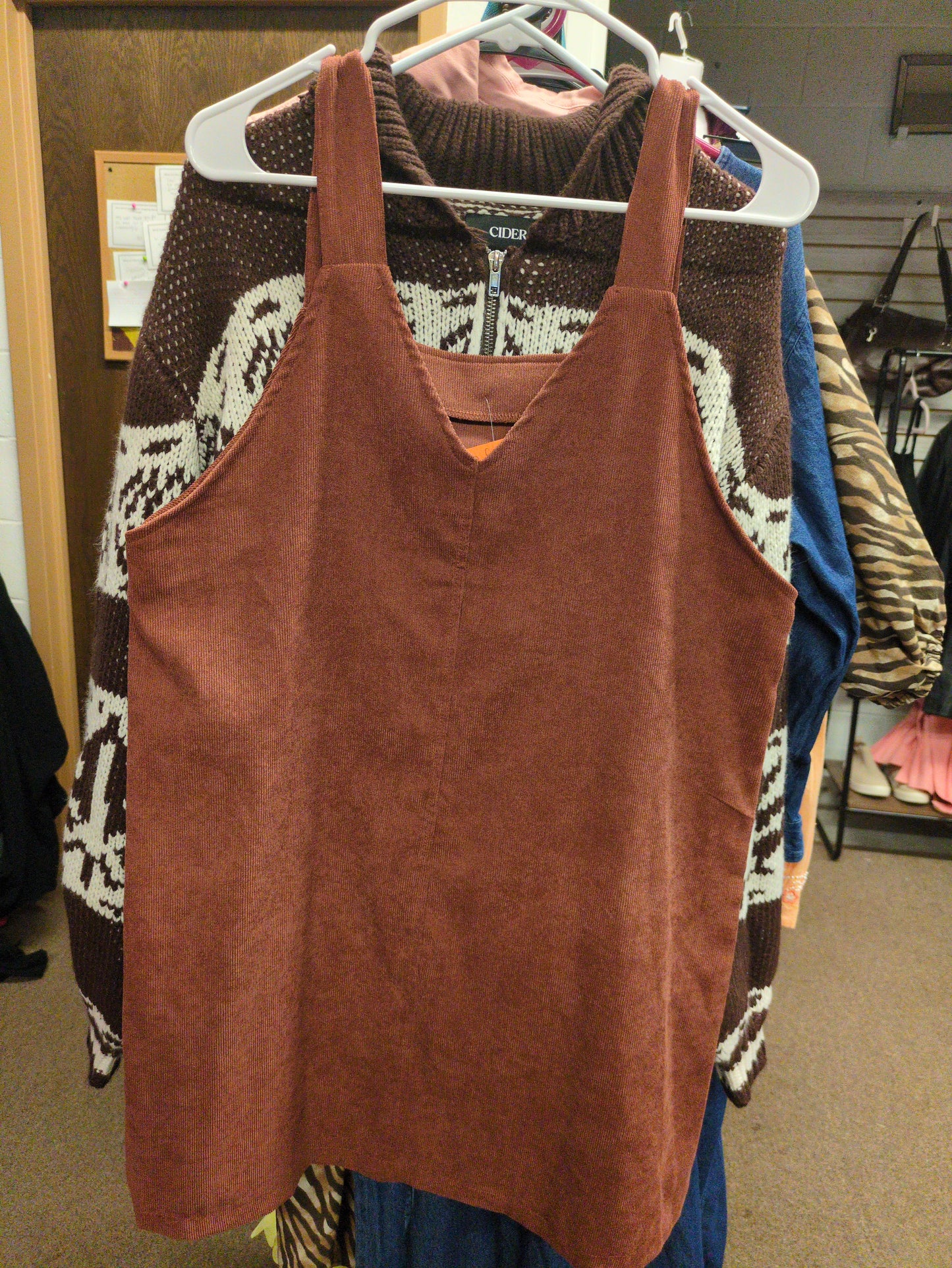 Brown Corduroy Dress Sz M