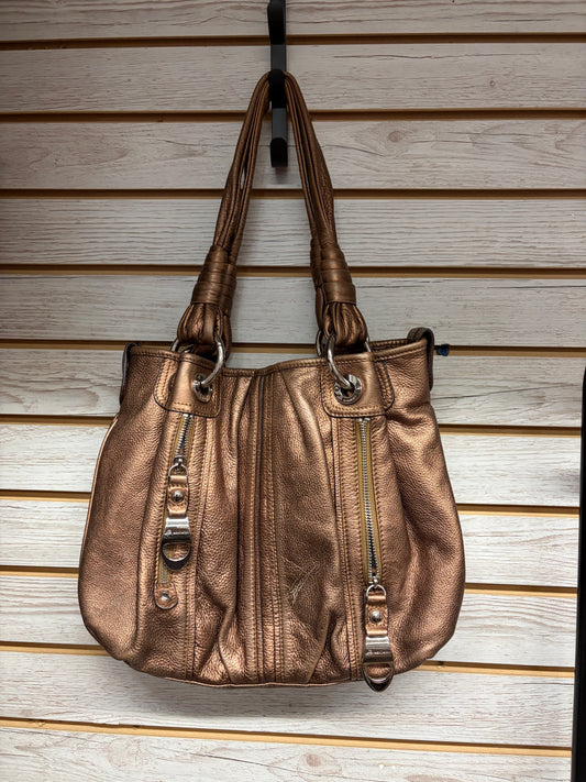 B. Makowsky Copper leather handbag