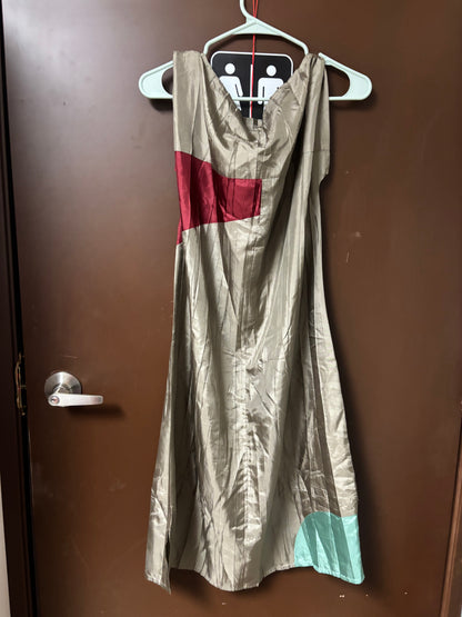 Retro Color Block Dress- M