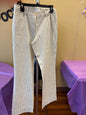 Calvin Klein White Pinstripe Pants - Size 6