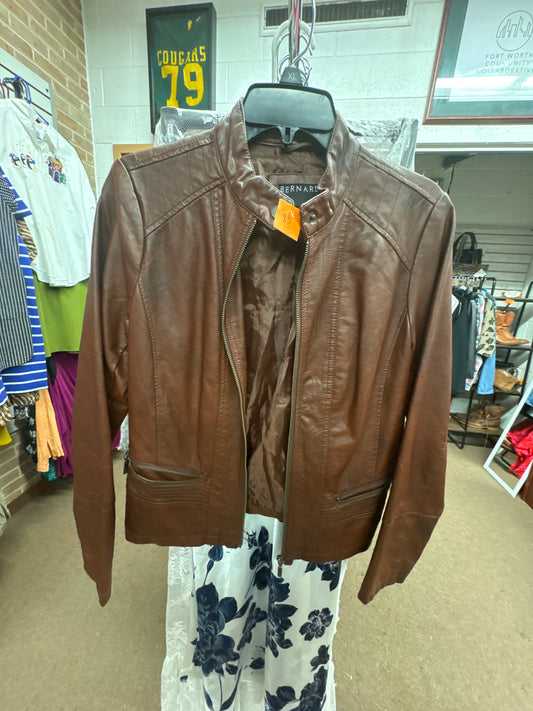 Faux Leather Jacket Sz M