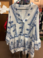 Blue and White Dress 2XL