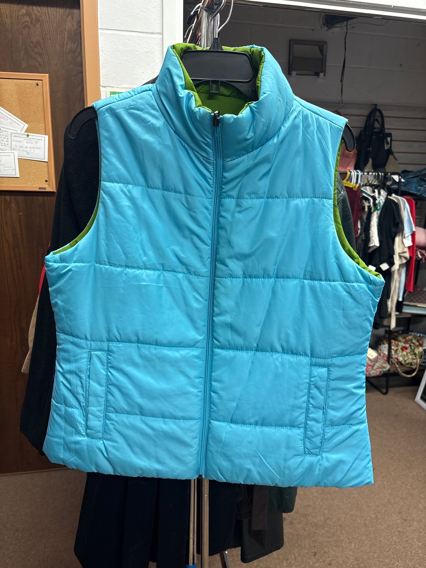 Blue Puffer Vest Sz M