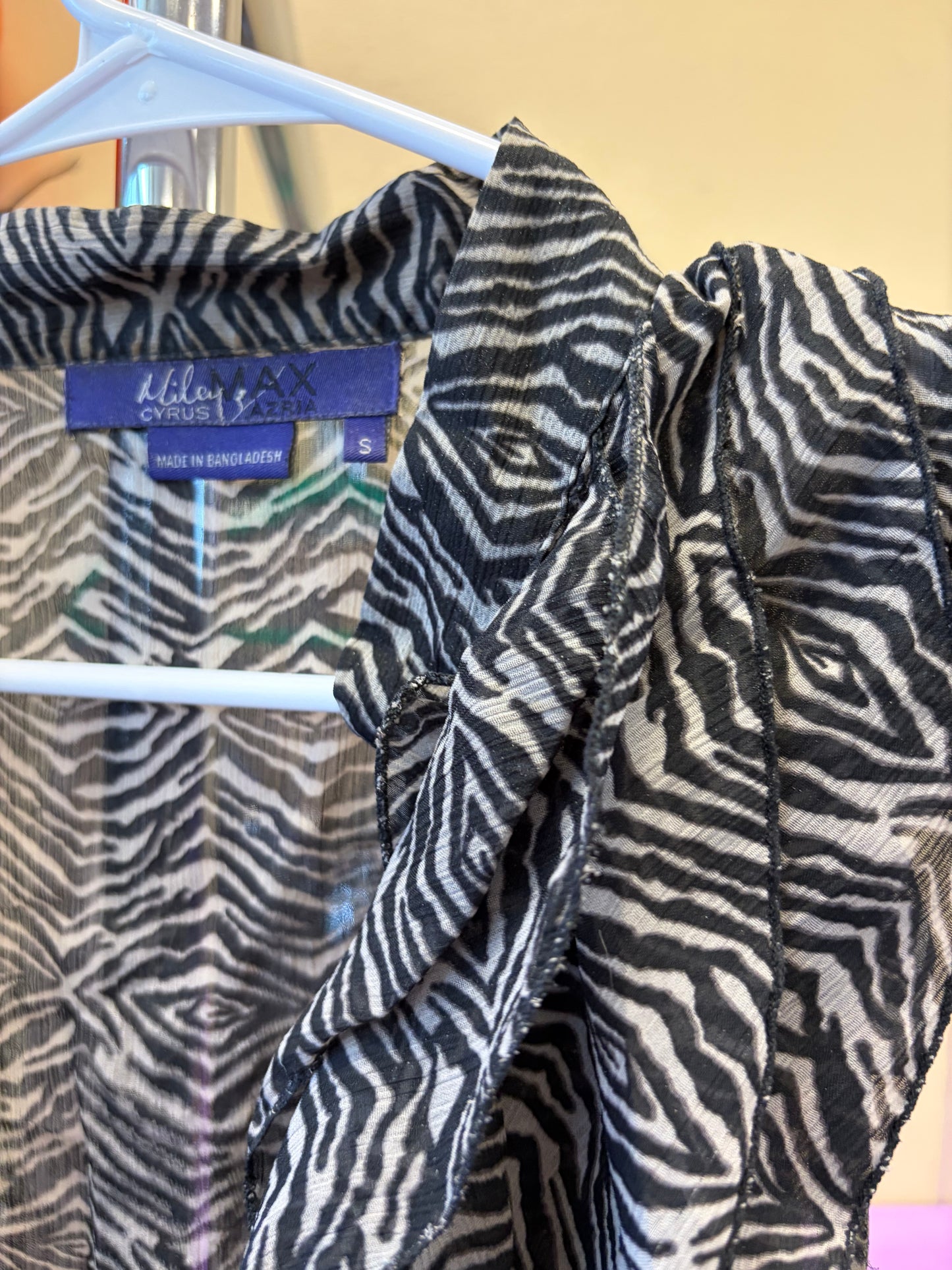 Miley Cyrus Cheetah Ruffle Tank - S