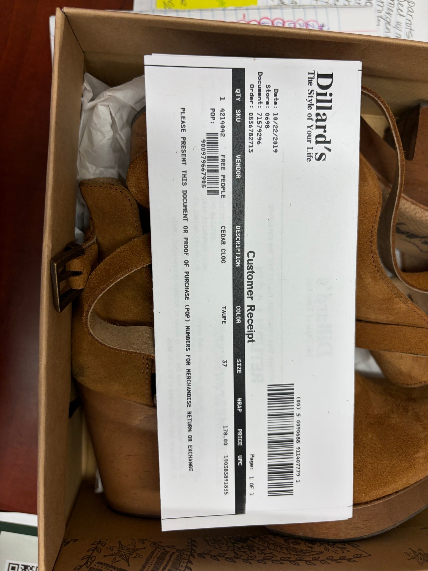 Free People Leather Clog- size 6.5