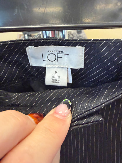 Ann Taylor Loft Black Pinstripe Pants - Size 8