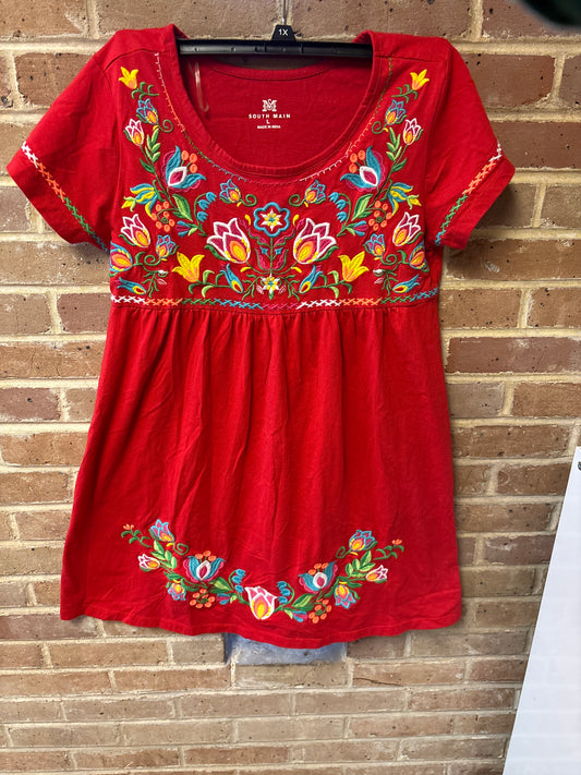 Valentine’s Day Embroidered Dress L
