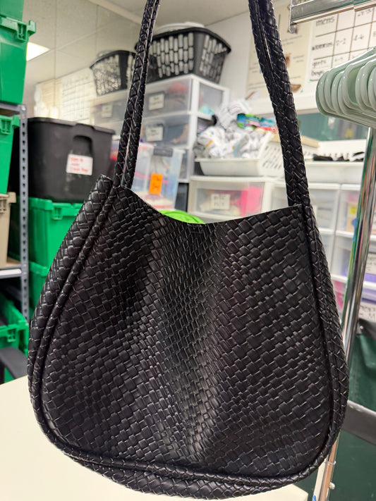 Black woven bag