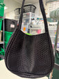 Black woven bag