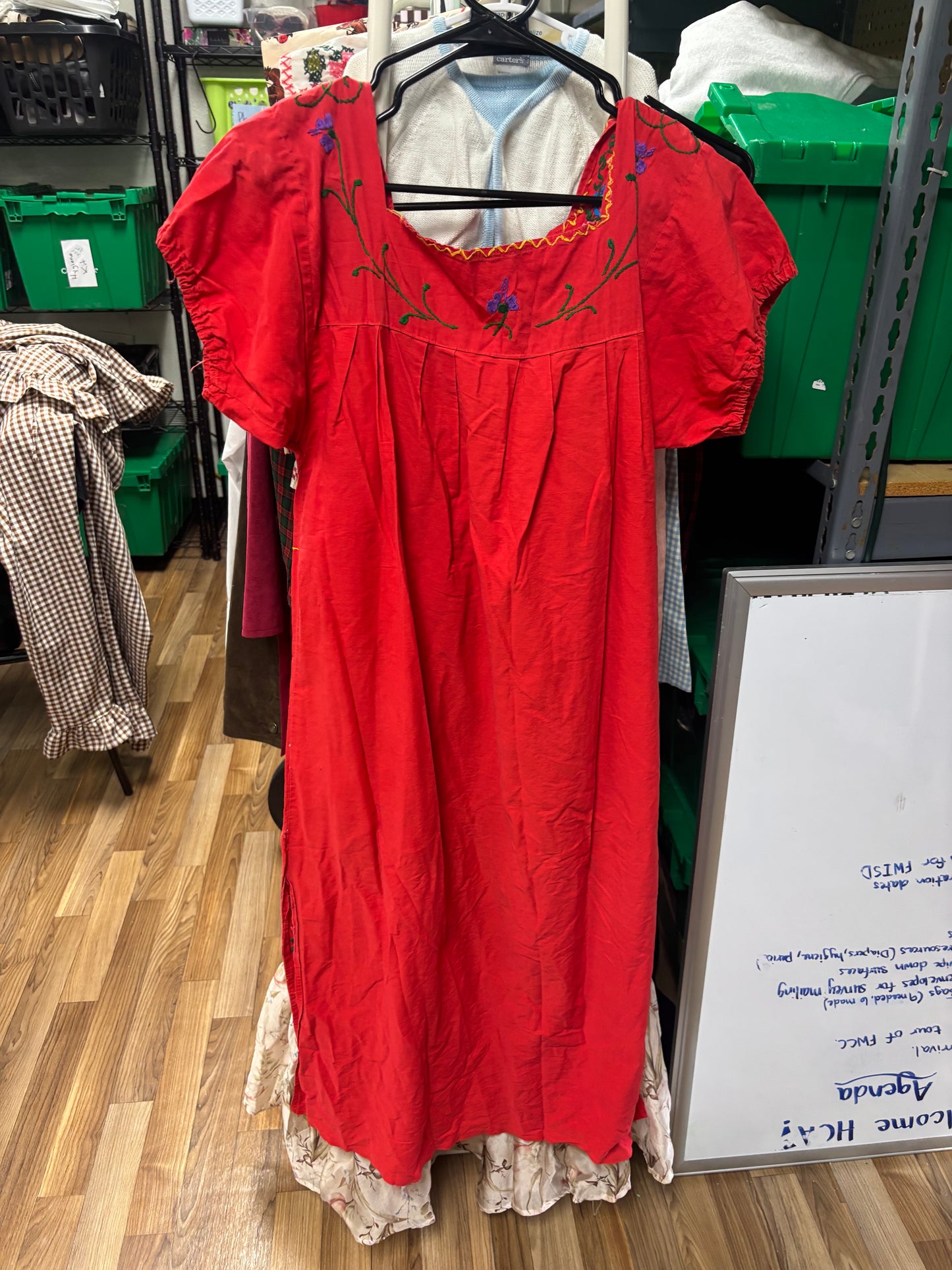 Embroidered Mexican Dress-M