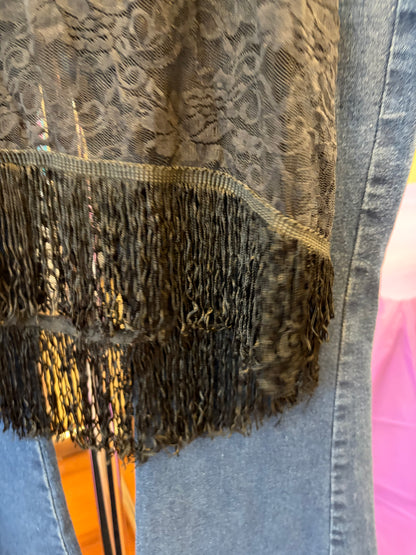 Wet Seal Lacy Black Tank - S