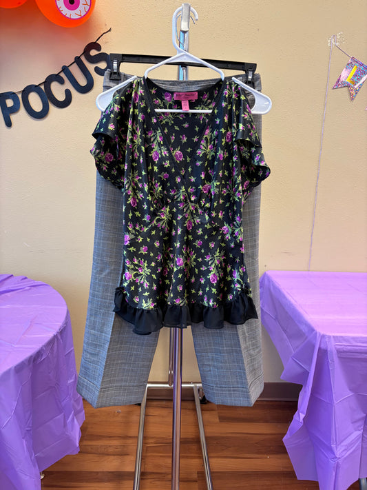 Betsey Johnson Flower Top - S