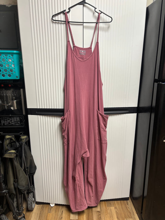 Free People Maroon Jumpsuit- XL