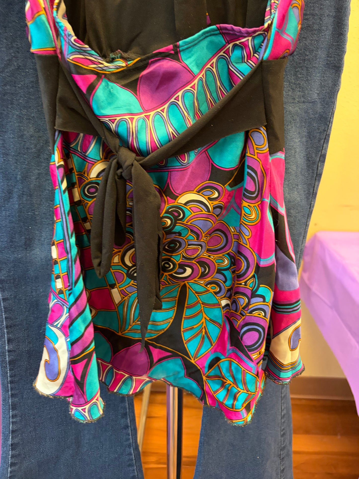 Pink & Purple Y2K Halter Tank - S