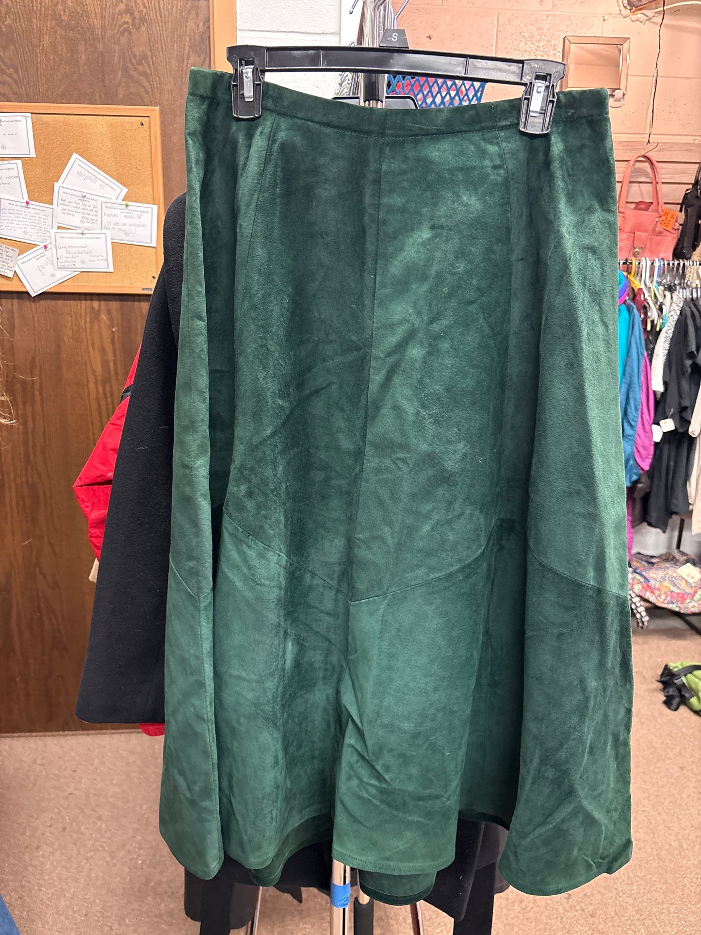 Green A-line Skirt Sz 14