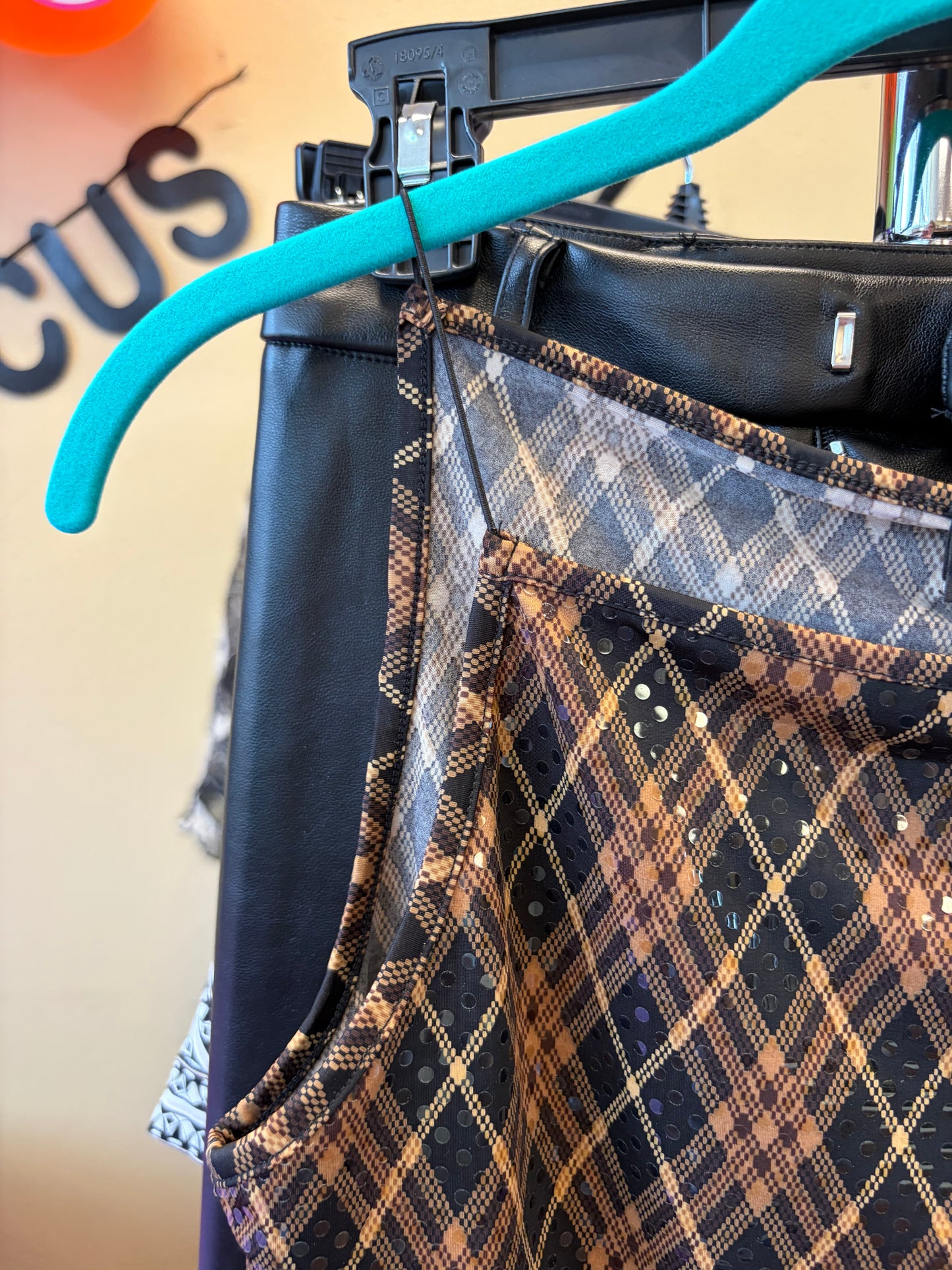 Express Brown Sequined Tank - M