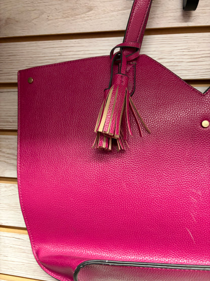 Neiman Marcus Fuchsia Double Tassle Tote
