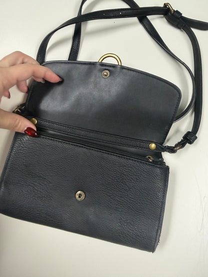 Black leather crossbody