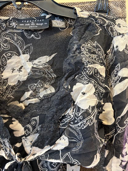 Black Flower Tank & Cover - S