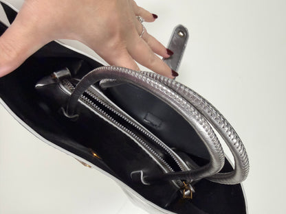 Zara Silver Gloss Tote