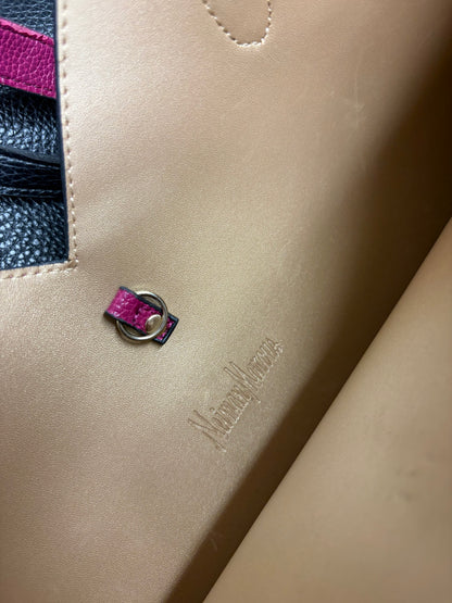 Neiman Marcus Fuchsia Double Tassle Tote